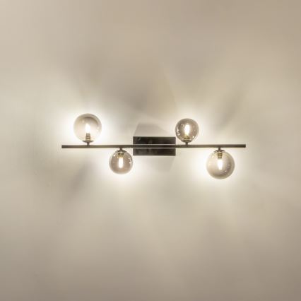 Brilagi - LED plafonski luster MILLA 4xG9/3W/230V crni hrom/zadimljeno staklo
