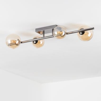 Brilagi - LED plafonski luster MILLA 4xG9/3W/230V crni hrom/zlatna
