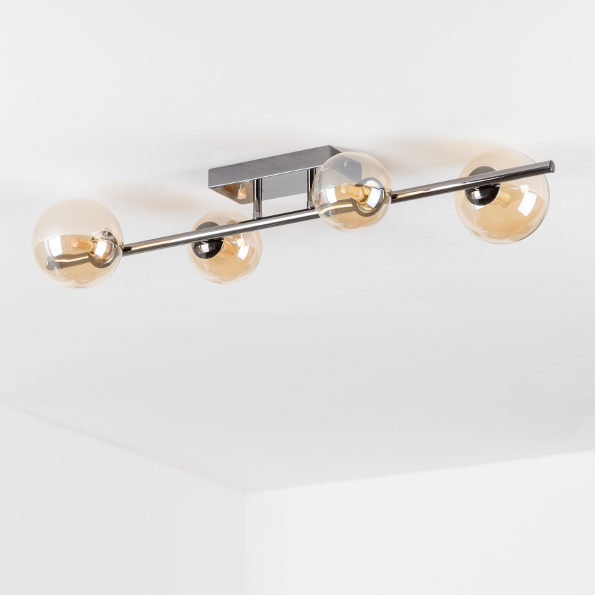 Brilagi - LED plafonski luster MILLA 4xG9/3W/230V crni hrom/zlatna