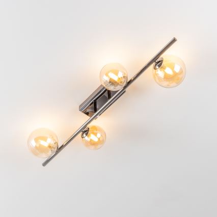 Brilagi - LED plafonski luster MILLA 4xG9/3W/230V crni hrom/zlatna