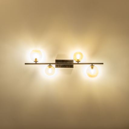 Brilagi - LED plafonski luster MILLA 4xG9/3W/230V crni hrom/zlatna
