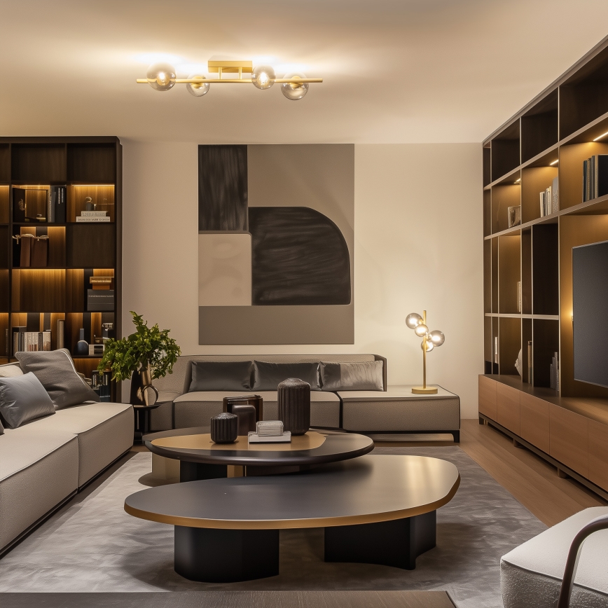 Brilagi - LED plafonski luster MILLA 4xG9/3W/230V zlatna/zadimljena