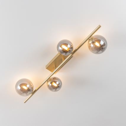 Brilagi - LED plafonski luster MILLA 4xG9/3W/230V zlatna/zadimljena