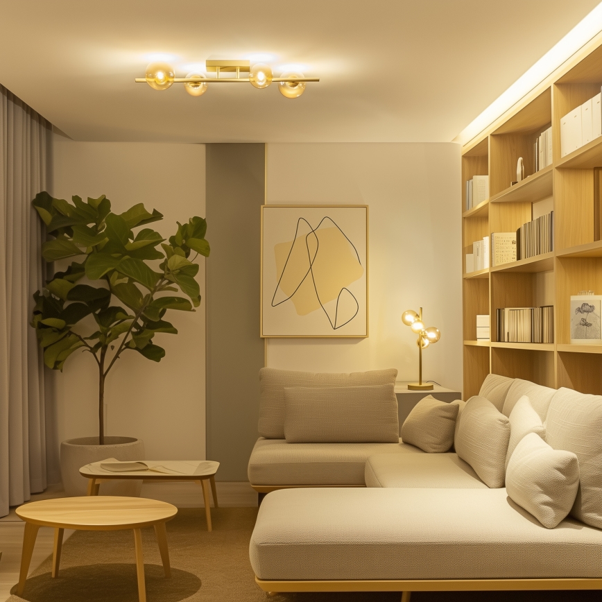 Brilagi - LED plafonski luster MILLA 4xG9/3W/230V zlatni