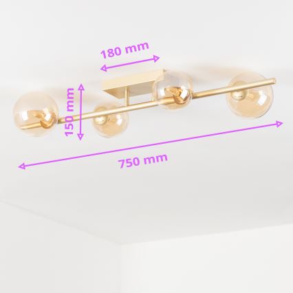 Brilagi - LED plafonski luster MILLA 4xG9/3W/230V zlatni
