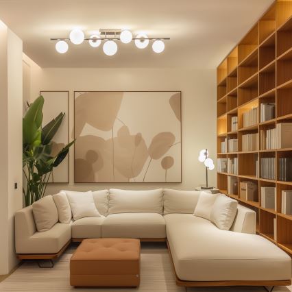 Brilagi - LED plafonski luster MILLA 7xG9/3W/230V crni hrom/bela