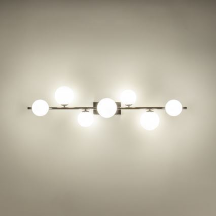 Brilagi - LED plafonski luster MILLA 7xG9/3W/230V crni hrom/bela