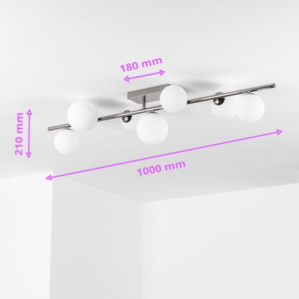 Brilagi - LED plafonski luster MILLA 7xG9/3W/230V crni hrom/bela