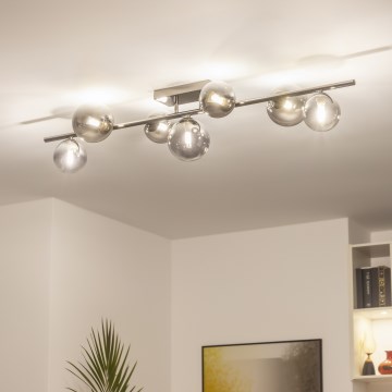 Brilagi - LED plafonski luster MILLA 7xG9/3W/230V crni hrom/zadimljeno staklo