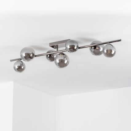BRILAGI - LED plafonski luster MILLA 7xG9/3W/230V crni hrom/zadimljeno staklo