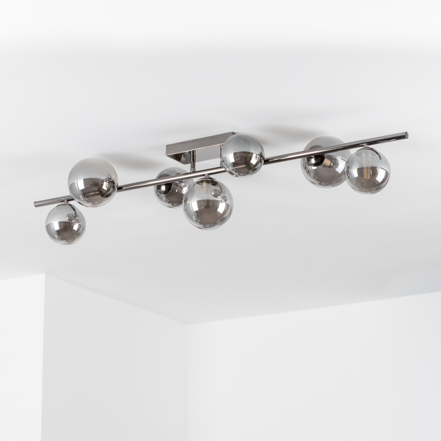 BRILAGI - LED plafonski luster MILLA 7xG9/3W/230V crni hrom/zadimljeno staklo