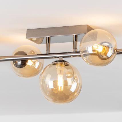 Brilagi - LED plafonski luster MILLA 7xG9/3W/230V crni hrom/zlatna