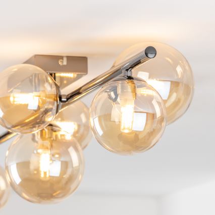 Brilagi - LED plafonski luster MILLA 7xG9/3W/230V crni hrom/zlatna