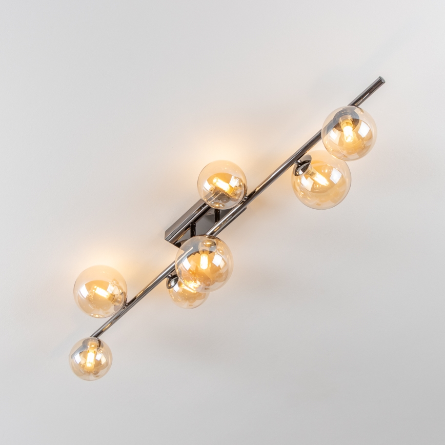 Brilagi - LED plafonski luster MILLA 7xG9/3W/230V crni hrom/zlatna