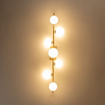 Brilagi - LED plafonski luster MILLA 7xG9/3W/230V zlatna/bela