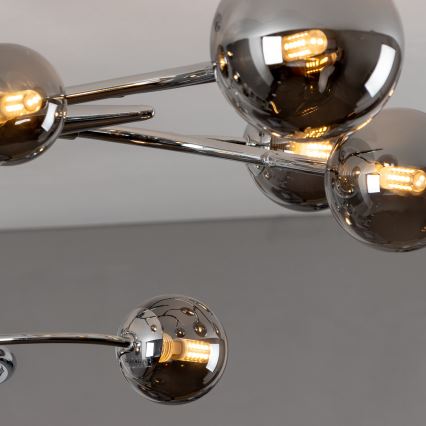 Brilagi - LED plafonski luster MISTEL 15xG9/3W/230V crni hrom/dimljeno