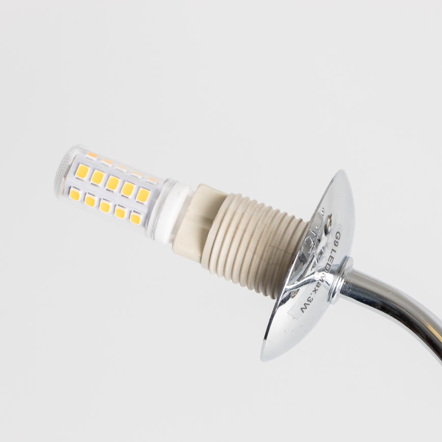 Brilagi - LED plafonski luster MISTEL 15xG9/3W/230V crni hrom/dimljeno