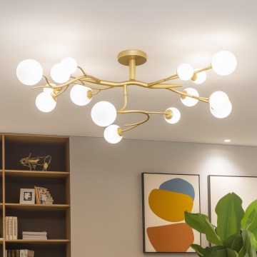 Brilagi - LED plafonski luster MISTEL 15xG9/3W/230V zlatna/bela
