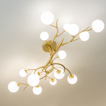 Brilagi - LED plafonski luster MISTEL 15xG9/3W/230V zlatna/bela