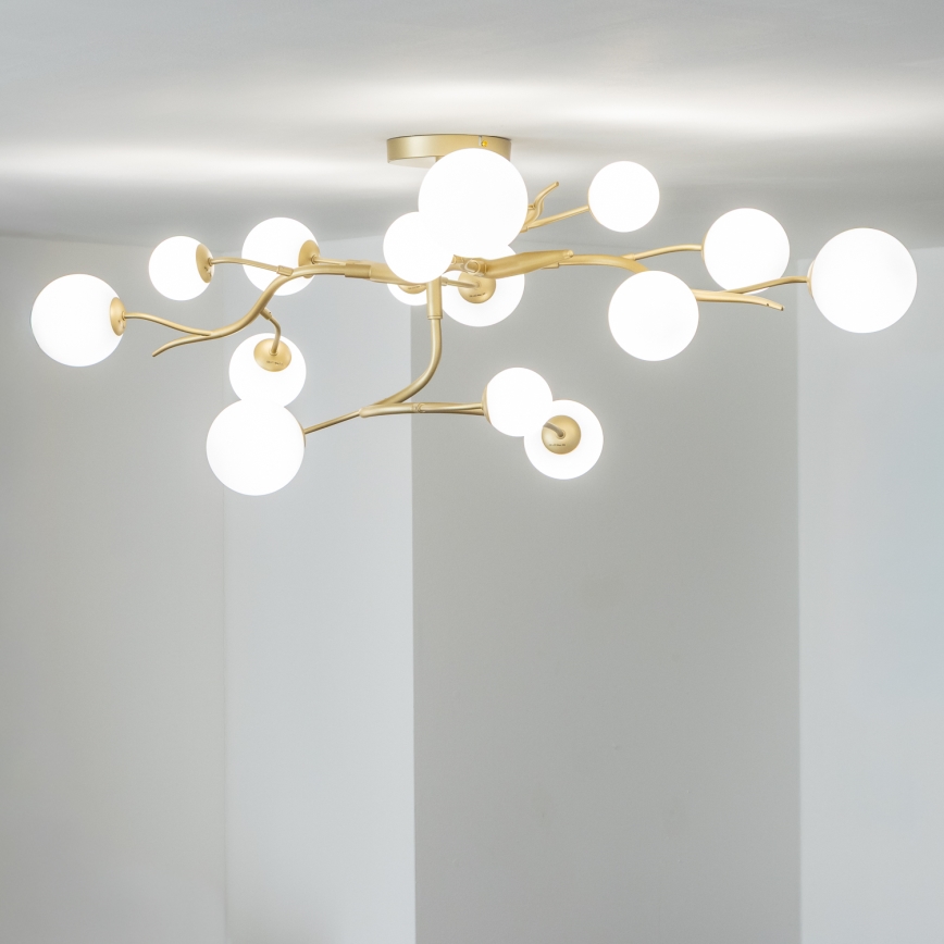 Brilagi - LED plafonski luster MISTEL 15xG9/3W/230V zlatna/bela