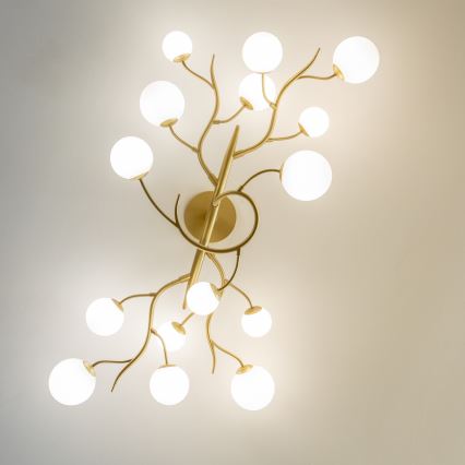 Brilagi - LED plafonski luster MISTEL 15xG9/3W/230V zlatna/bela