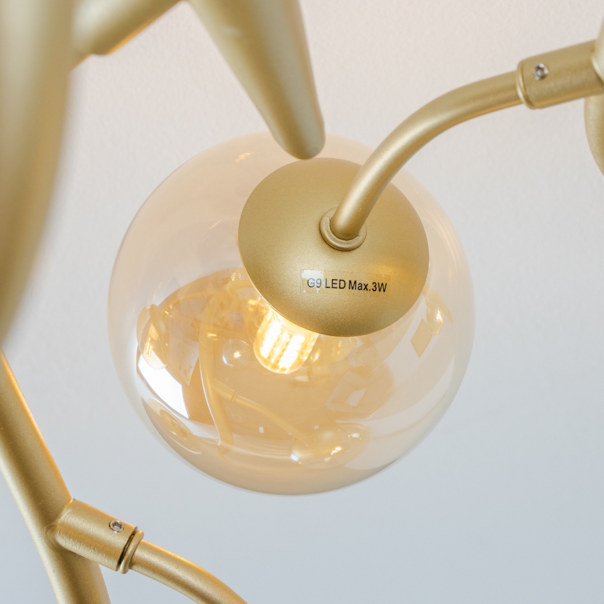 Brilagi - LED plafonski luster MISTEL 15xG9/3W/230V zlatni