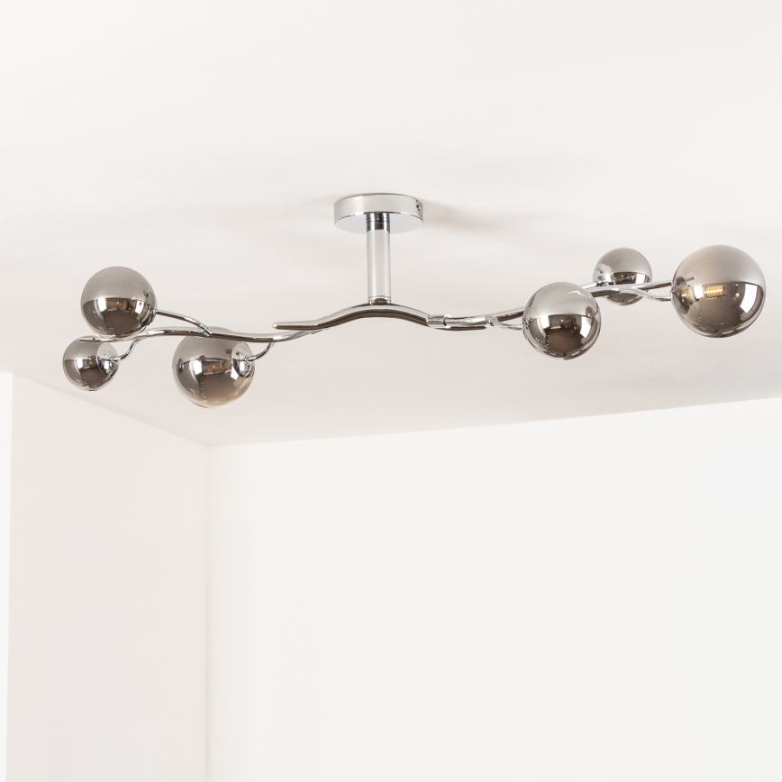 Brilagi - LED plafonski luster MISTEL 6xG9/3W/230V crni hrom/dimljeno