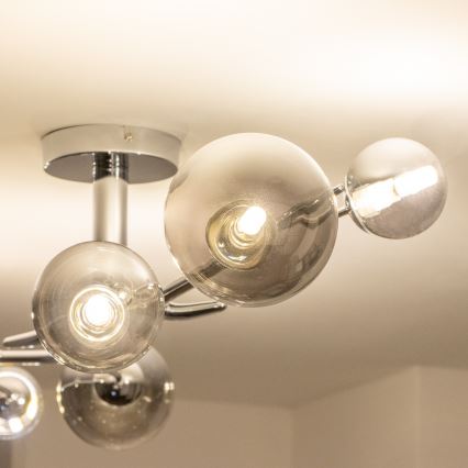 Brilagi - LED plafonski luster MISTEL 6xG9/3W/230V crni hrom/dimljeno