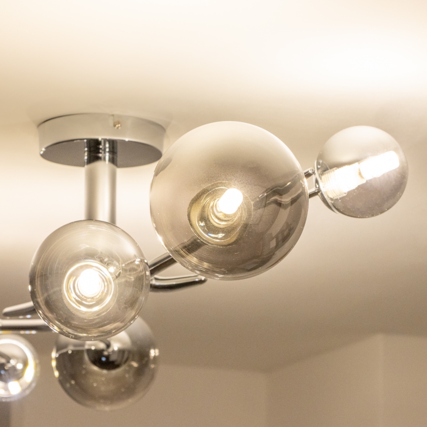 Brilagi - LED plafonski luster MISTEL 6xG9/3W/230V crni hrom/dimljeno