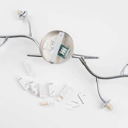 Brilagi - LED plafonski luster MISTEL 6xG9/3W/230V crni hrom/dimljeno