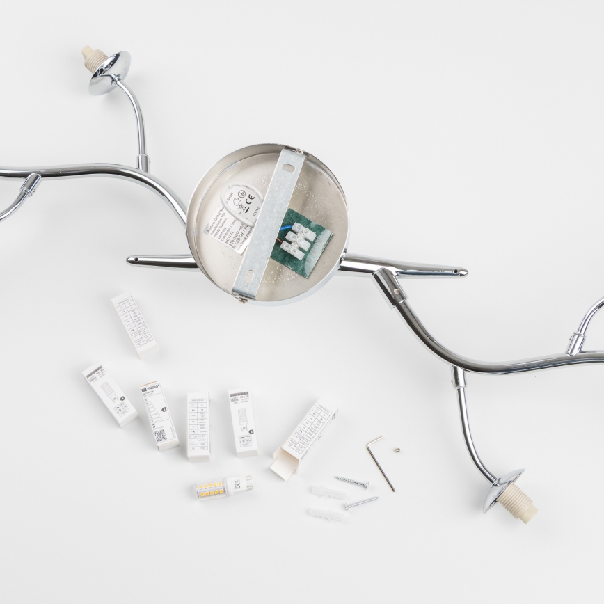 Brilagi - LED plafonski luster MISTEL 6xG9/3W/230V crni hrom/dimljeno