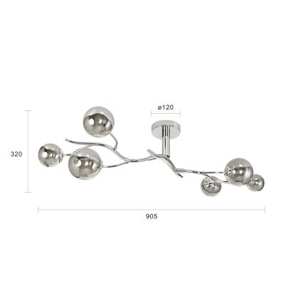 Brilagi - LED plafonski luster MISTEL 6xG9/3W/230V crni hrom/dimljeno