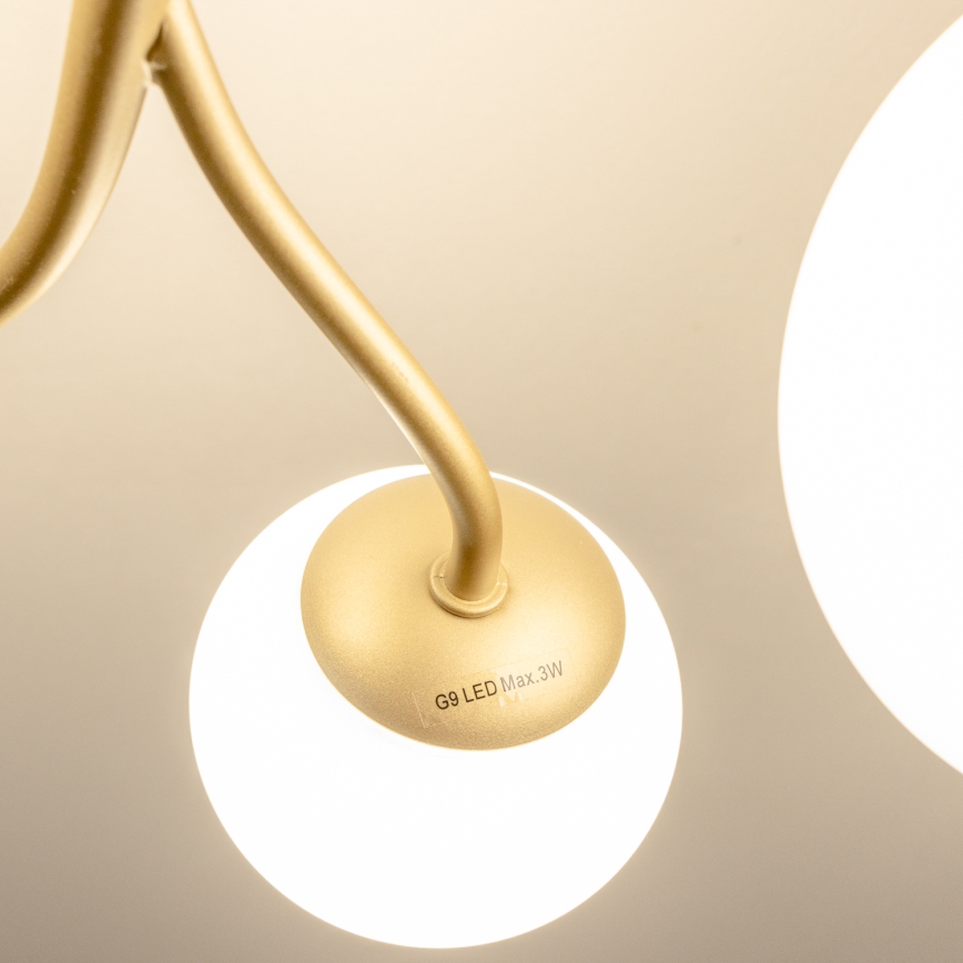 Brilagi - LED plafonski luster MISTEL 6xG9/3W/230V zlatna/bela