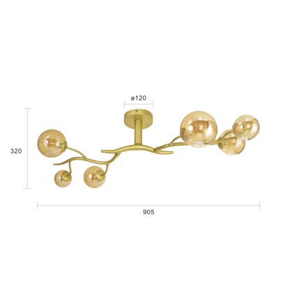 Brilagi - LED plafonski luster MISTEL 6xG9/3W/230V zlatni