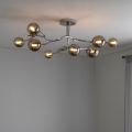 Brilagi - LED plafonski luster MISTEL 9xG9/3W/230V crni hrom/zadimljeno staklo