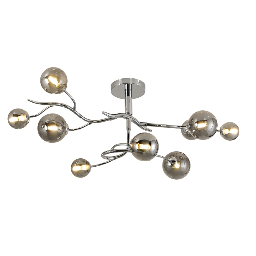 Brilagi - LED plafonski luster MISTEL 9xG9/3W/230V crni hrom/zadimljeno staklo