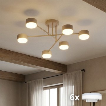 Brilagi - LED plafonski luster MONO 6xGX53/13W/230V bež