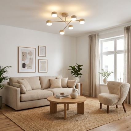 Brilagi - LED plafonski luster MONO 6xGX53/13W/230V bež