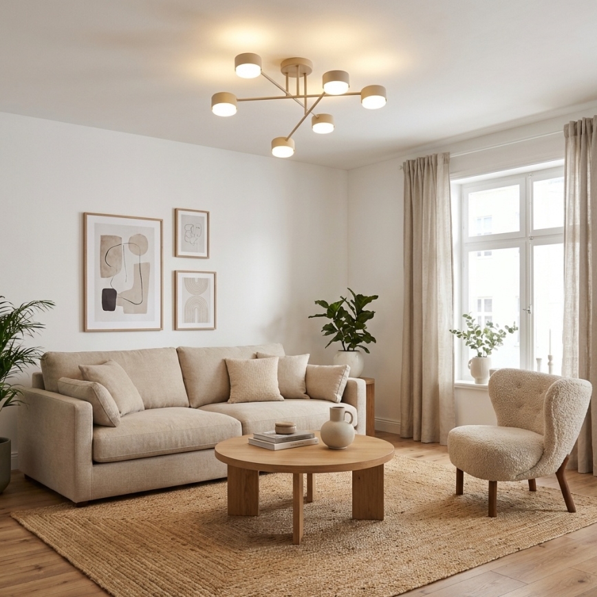Brilagi - LED plafonski luster MONO 6xGX53/13W/230V bež