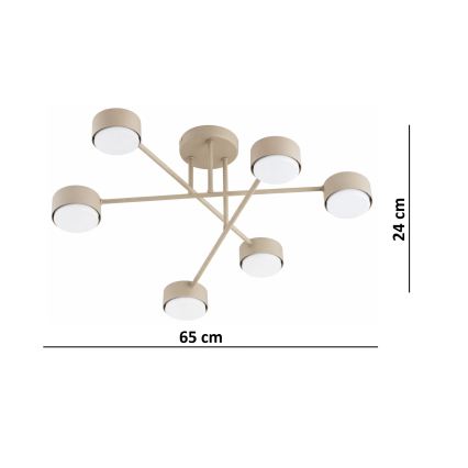 Brilagi - LED plafonski luster MONO 6xGX53/13W/230V bež