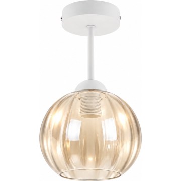 BRILAGI - LED plafonski luster RETRO GLASS 1xE27/60W/230V pr. 18 cm bela/zadimljena bež