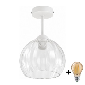 BRILAGI - LED Plafonski luster RETRO GLASS 1xE27/60W/230V prečnik 25 cm beli/proziran