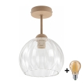 BRILAGI - LED Plafonski luster RETRO GLASS 1xE27/60W/230V prečnika 25 cm bež/prozirna