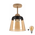 BRILAGI - LED plafonski luster RETRO GLASS 1xE27/60W/230V Ø 15,5 cm bež / zadimljeno bež