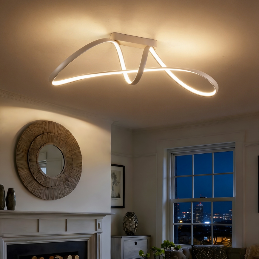 Brilagi - LED prigušiva plafonski luster TWISTER LED/60W/230V 3000-6000K bež + daljinski upravljač