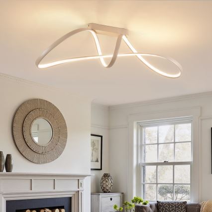 Brilagi - LED prigušiva plafonski luster TWISTER LED/60W/230V 3000-6000K bež + daljinski upravljač