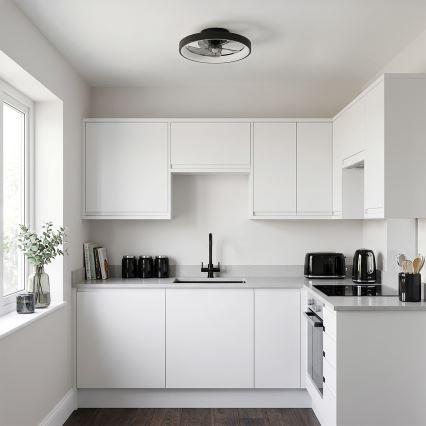 Brilagi - LED prigušiva plafonski ventilator LED/34W/230V, prečnik 50 cm, crna + daljinski upravljač