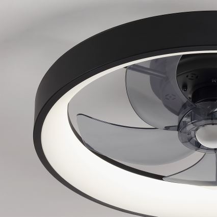 Brilagi - LED prigušiva plafonski ventilator LED/34W/230V, prečnik 50 cm, crna + daljinski upravljač