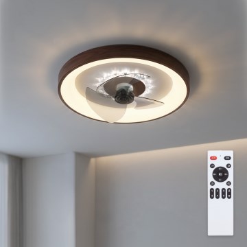 Brilagi - LED plafonski ventilator sa prigušiva, LED/34W/230V, Ø 46 cm, braon + daljinski upravljač