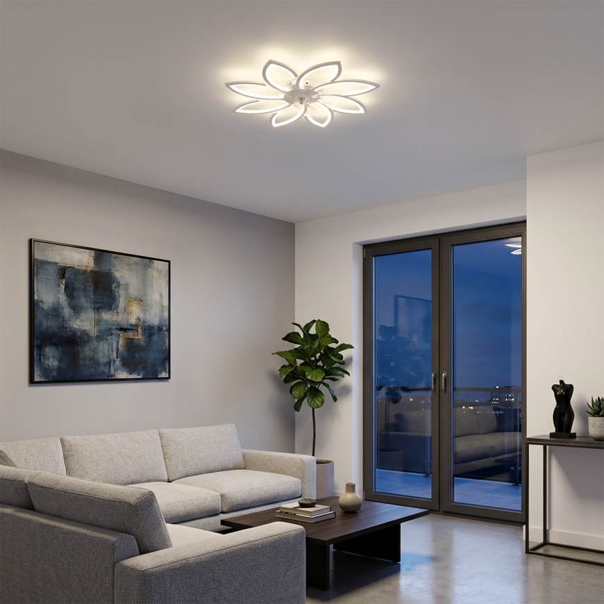 Brilagi - LED prigušiva plafonski ventilator LED/43W/230V 3000-6500K prečnik 90 cm beli + daljinski upravljač